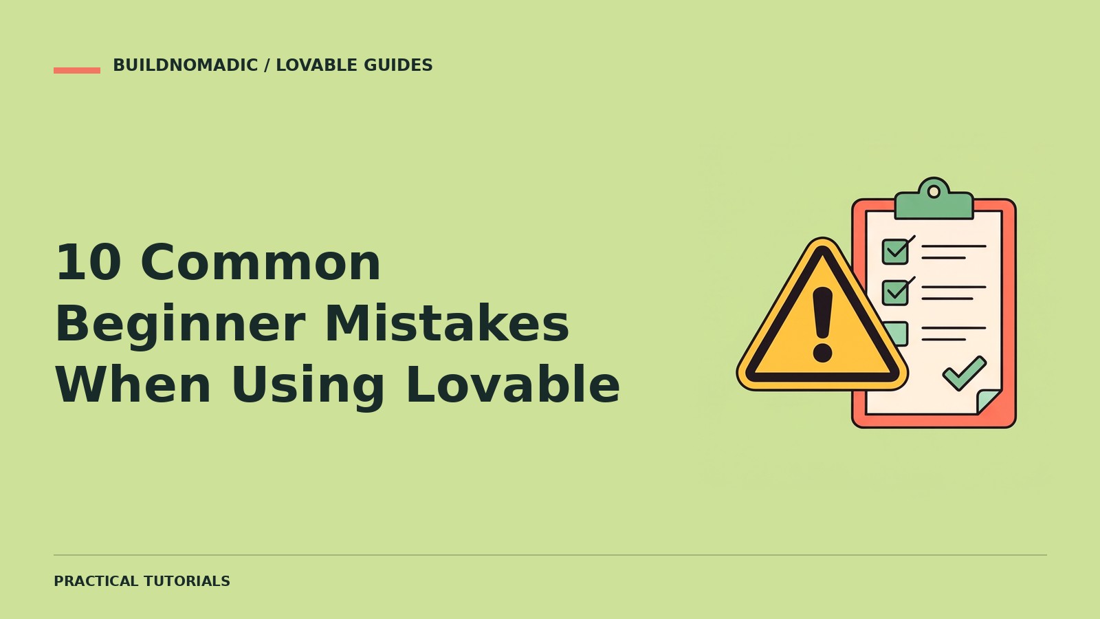 10 Common Beginner Mistakes When Using Lovable
