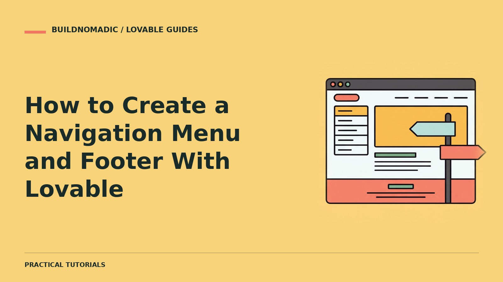 How to Create a Navigation Menu and Footer With Lovable
