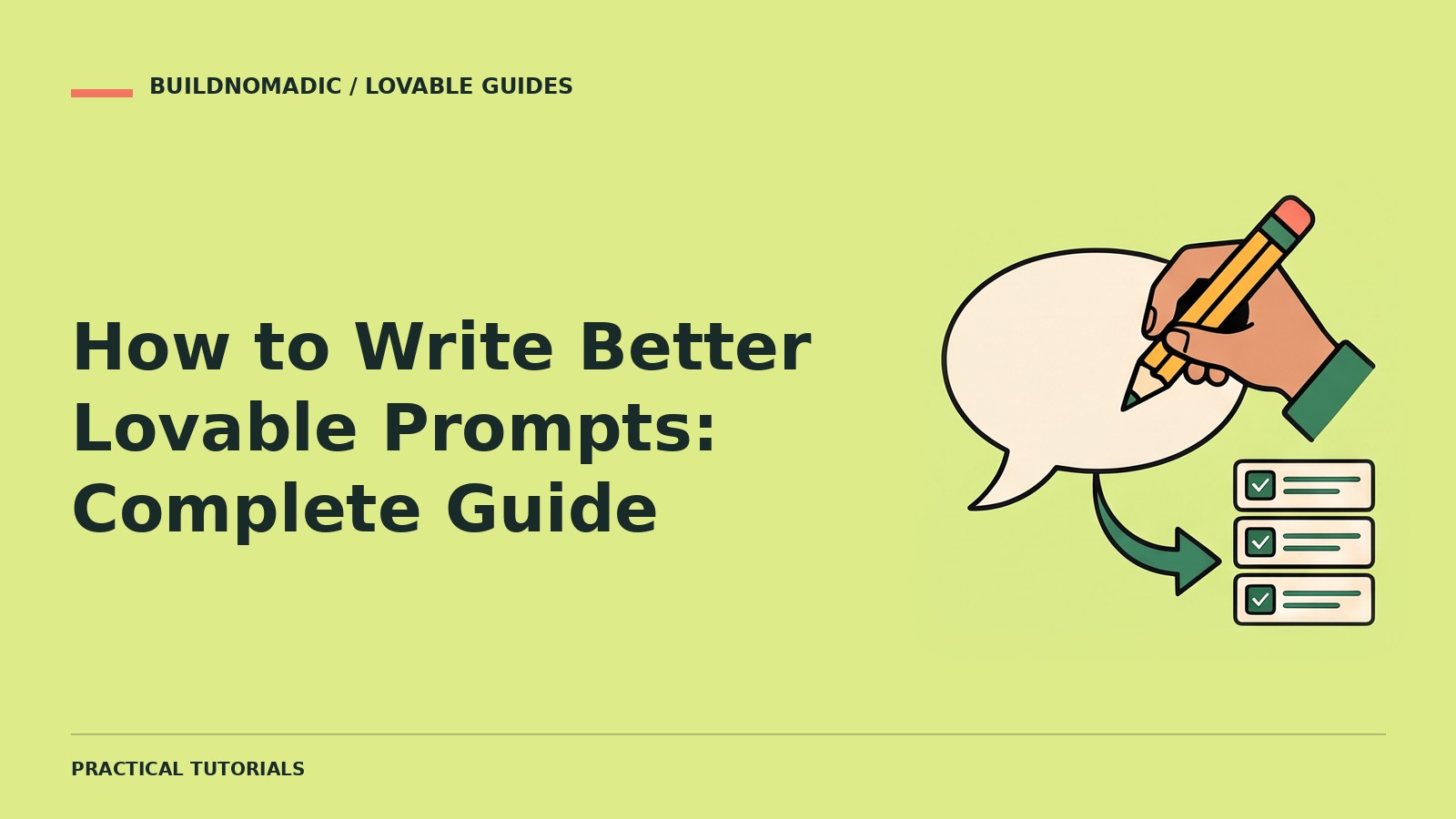 How to Write Better Lovable Prompts: Complete Guide